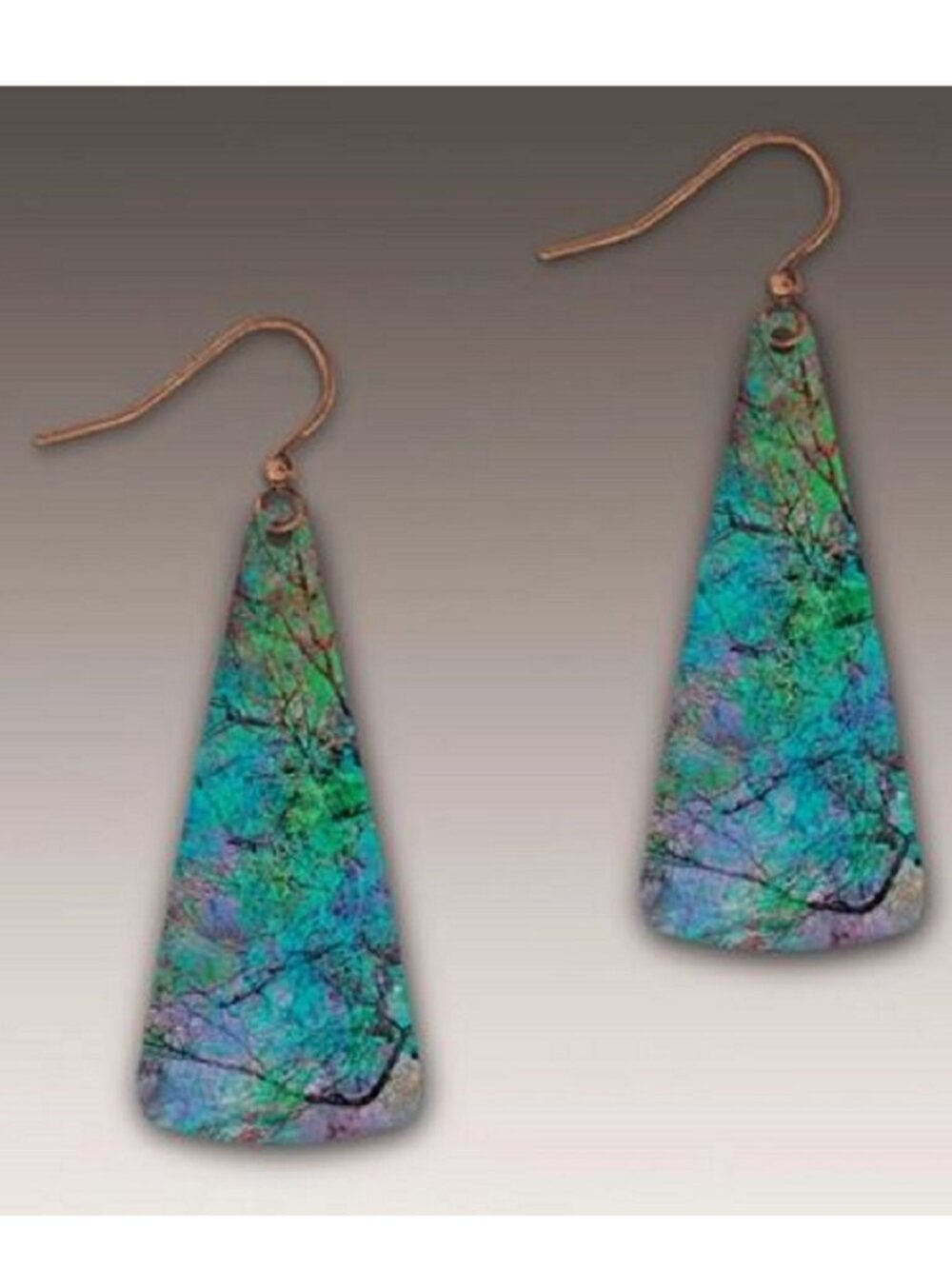Teal & Aqua Multicolored Hypo-allergenic Earrings by Illustrated Light ME20Z